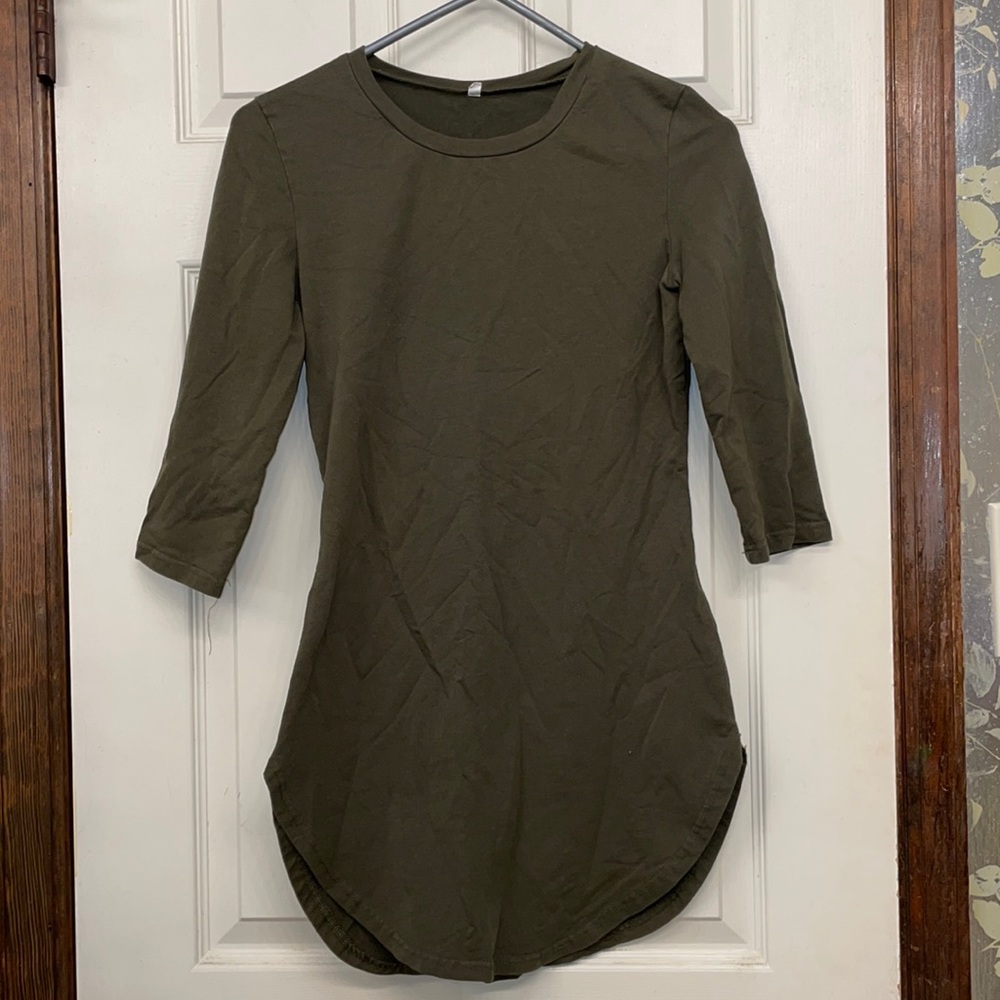 SHEIN Olive 3/4 sleeve dress/top